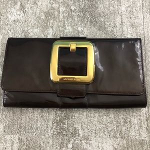Michael Kors Clutch Purse with Gold Buckle